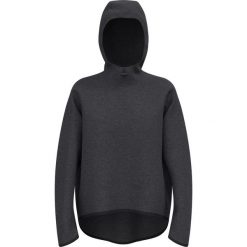 Bluza damska Odlo Mid layer hoody Active 365 knit. Czarne bluzy damskie ODLO, m, bez wzorów, z bawełny, z kapturem. Za 549.99 zł.