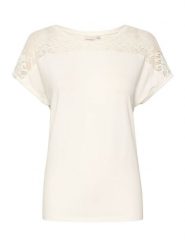 Cream Koszulka "Trulla" w kolorze kremowym rozmiar: L. Brązowe bluzki damskie Cream, l, bez wzorów, z koronki, bez kołnierzyka, bez ramiączek. Za 114.95 zł.