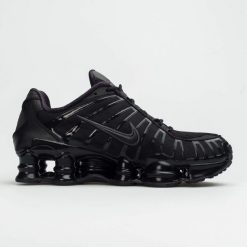 Buty Nike Shox TL damskie czarne metaliczne. Czarne obuwie sportowe damskie Nike, z syntetyku, bez zapięcia, do biegania. Za 739.00 zł.