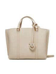 Pinko Torebka Carrie Shopper Classic PE 24 PLTT 102833 A1LF Écru. Shopper bag Pinko, bez wzorów, ze skóry, bez dodatków. Za 719.99 zł.