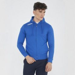 Bluza Treningowa Damska Z Pół-Zip Slim Fit Niebieska. Niebieskie bluzy damskie LEGEA, m, bez wzorów, z bawełny, bez kaptura. Za 104.00 zł.