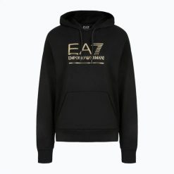 Bluza damska EA7 Emporio Armani Train Visibility Hoodie 7W000417. Czarne bluzy damskie EA7 Emporio Armani, s, bez wzorów, z bawełny, bez kaptura. Za 429.99 zł.
