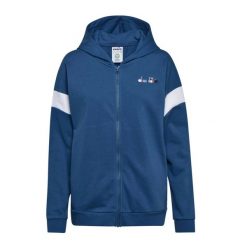 Bluza damska DIADORA L. HOODIE FZ SPOTLIGHT. Niebieskie bluzy damskie Diadora, l, bez wzorów, bez kaptura. Za 89.99 zł.