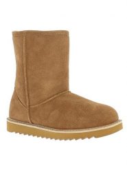 Gooce Skórzane kozaki zimowe "Sawel Waterproof" w kolorze jasnobrązowym rozmiar: 38. Brązowe kozaki damskie Gooce, na zimę, z materiału, bez obcasa, bez zapięcia. Za 260.99 zł.