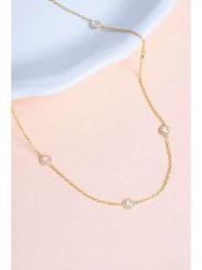 Heliophilia Srebrny naszyjnik z elementami ozdobnymi rozmiar: onesize. Szare naszyjniki damskie Heliophilia, z cyrkonią, srebrne. Za 86.99 zł.