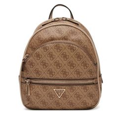 Plecak Guess. Brązowe plecaki Guess, z aplikacjami. Za 519.99 zł.