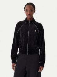 KARL LAGERFELD Bluza B1W20029 Czarny Regular Fit. Czarne bluzy damskie KARL LAGERFELD, s, bez wzorów, z syntetyku, bez kaptura. Za 999.99 zł.