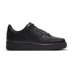 Buty do chodzenia damskie Nike Air Force 1 07. Czarne obuwie sportowe damskie Nike, z materiału, bez zapięcia, trekkingowe, Nike Air Force. Za 499.99 zł.
