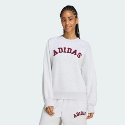 Damska bluza adidas 3-Stripes Crew. Białe bluzy damskie Adidas, xs, bez wzorów, z bawełny, bez kaptura. Za 259.00 zł.
