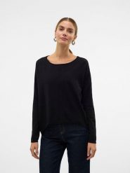Vero Moda Sweter w kolorze czarnym rozmiar: S. Czarne swetry klasyczne damskie Vero Moda, s, z włókna, bez kołnierzyka. Za 105.63 zł.