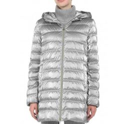 Kurtka GEOX W MYLUSE Szary. Szare kurtki damskie Geox, bez wzorów, z tkaniny, bez kaptura. Za 569.99 zł.