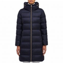 Kurtka GEOX W CHARLENE Niebieski. Niebieskie kurtki damskie Geox, bez wzorów, z tkaniny, bez kaptura. Za 677.99 zł.