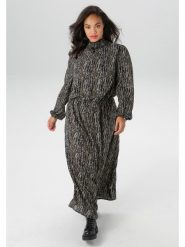 Aniston Sukienka w kolorze czarno-brązowym rozmiar: 46. Czarne sukienki damskie Aniston, bez wzorów, z wiskozy, bez ramiączek. Za 113.99 zł.