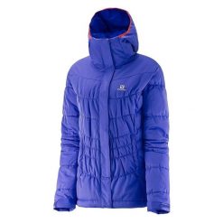Kurtka narciarska damska Salomon Stormpulse. Fioletowe kurtki damskie Salomon, na zimę, s, bez wzorów, z poliesteru, bez kaptura. Za 517.00 zł.