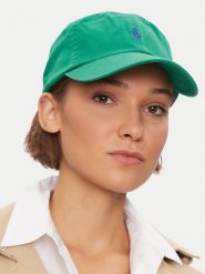 Polo Ralph Lauren Czapka z daszkiem 211912843002 Zielony. Zielone czapki z daszkiem damskie Polo Ralph Lauren, bez wzorów, z bawełny. Za 199.99 zł.