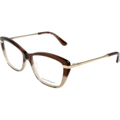 Oprawki "SF2730" w kolorze brązowym. Brązowe okulary przeciwsłoneczne damskie Carrera, Ferragamo. W wyprzedaży za 249.95 zł.