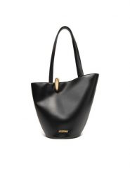 JACQUEMUS Torebka La Bambola Moyen 251BA4123000 Czarny. Czarne shopper bag JACQUEMUS, ze skóry, bez dodatków. Za 4,029.00 zł.