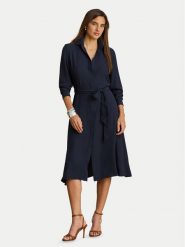 LAUREN RALPH LAUREN Sukienka koszulowa 200P14803001 Granatowy Regular Fit. Niebieskie sukienki damskie Lauren Ralph Lauren, bez wzorów, z syntetyku, bez ramiączek. Za 1,299.00 zł.