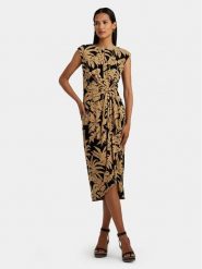 Lauren Ralph Lauren Sukienka letnia 250925940001 Beżowy Regular Fit. Brązowe sukienki damskie Lauren Ralph Lauren, bez wzorów, z syntetyku, bez ramiączek. Za 829.99 zł.