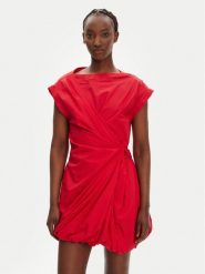 PINKO Sukienka koktajlowa Elliot 105215 A2LD Czerwony Regular Fit. Czerwone sukienki damskie Pinko, bez wzorów, z bawełny, wizytowe, bez ramiączek. Za 1,379.00 zł.