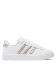 Adidas Sneakersy Grand Court Cloudfoam Lifestyle Court Comfort Shoes GW9215 Biały. Białe obuwie sportowe damskie Adidas, ze skóry, bez zapięcia. Za 259.99 zł.