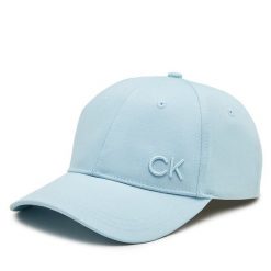 Czapka z daszkiem Calvin Klein. Niebieskie czapki z daszkiem damskie Calvin Klein, bez wzorów. Za 109.99 zł.