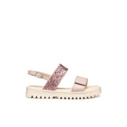 Sandały damskie Geox Coralie A. Czerwone sandały damskie Geox, bez wzorów, bez obcasa, bez zapięcia. Za 223.00 zł.