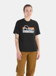 Marmot Koszulka "Coastal" w kolorze czarnym rozmiar: L. Czarne koszulki damskie Marmot, l, bez wzorów, bez kołnierzyka, bez ramiączek. Za 109.52 zł.