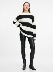 Orsay Legginsy w kolorze czarnym ze skóry syntetycznej rozmiar: M. Czarne legginsy damskie Orsay, m, bez wzorów, ze skóry. Za 39.31 zł.