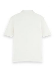 Scotch & Soda Koszulka w kolorze kremowym rozmiar: L. Brązowe bluzki damskie Scotch & Soda, l, bez wzorów, z lyocellu, bez kołnierzyka, bez ramiączek. Za 92.21 zł.