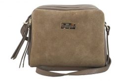 Listonoszka skórzana BARBERINI'S c. beżowa 710-9. Brązowe shopper bag Barberinis, bez wzorów, ze skóry, na ramię, bez dodatków. Za 219.99 zł.