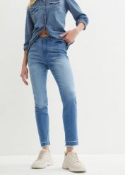 "Dżinsy ze stretchem ""ultra-soft"" 7/8". Niebieskie jeansy damskie bonprix. Za 129.99 zł.