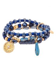 LA CHIQUITA Bransoletka z kryształami rozmiar: onesize. Niebieskie bransoletki damskie LA CHIQUITA, ze stali. Za 104.95 zł.