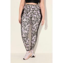 Damskie Legginsy sportowe szybkoschnące wzór w panterkę z recyklingu. Czarne legginsy sportowe damskie Ulla Popken, plus size, bez wzorów, z materiału. Za 244.99 zł.