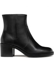 Geox Skórzane botki "Serilda" w kolorze czarnym rozmiar: 36. Czarne botki damskie Geox, eleganckie, bez obcasa, bez zapięcia. Za 261.67 zł.