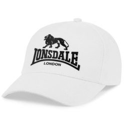Czapka Lonsdale Beckbury. Białe czapki z daszkiem damskie Lonsdale, bez wzorów. Za 137.50 zł.