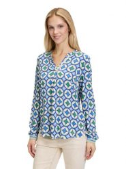 CARTOON Bluzka w kolorze niebieskim rozmiar: 34. Niebieskie bluzki damskie Cartoon, bez wzorów, z wiskozy, bez kołnierzyka, bez ramiączek. Za 104.99 zł.