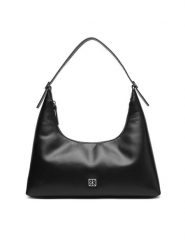 Calvin Klein Torebka Emblem Hw Lthr Shoulder Bag LV04F3262G Czarny. Czarne torebki klasyczne damskie Calvin Klein, ze skóry, bez dodatków. Za 799.99 zł.