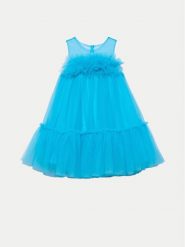 Abel & Lula Sukienka elegancka 5051 Turkusowy Regular Fit. Niebieskie sukienki dziewczęce Abel & Lula, bez wzorów, z syntetyku, bez ramiączek. Za 239.99 zł.