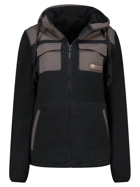 Geographical Norway Kurtka polarowa "Toulouse" w kolorze antracytowo-czarnym rozmiar: XL. Czarne kurtki damskie Geographical Norway, xl, bez wzorów, z polaru, bez kaptura. Za 170.07 zł.