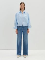 Someday Bluzka "Zesto" w kolorze błękitnym rozmiar: 40. Niebieskie bluzki damskie someday., bez wzorów, z bawełny, bez kołnierzyka, bez ramiączek. Za 143.99 zł.