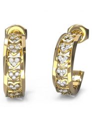 Guess Kolczyki JUBE04 603JW Złoty. Żółte kolczyki damskie Guess, metalowe. Za 179.99 zł.