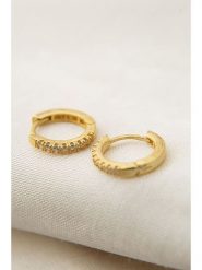 Lodie Silver Srebrne kolczyki-kreole z cyrkoniami rozmiar: onesize. Szare kolczyki damskie Lodie Silver, z cyrkonią, srebrne. Za 83.62 zł.