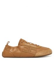 Elisabetta Franchi Sneakersy SA39G61E2 Brązowy. Brązowe obuwie sportowe damskie Elisabetta Franchi, ze skóry, bez zapięcia. Za 1,789.00 zł.