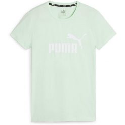 Koszulka damska Puma ESS Logo Tee. Czerwone bluzki damskie Puma, m, bez wzorów, z bawełny, bez kołnierzyka, bez ramiączek. Za 83.00 zł.