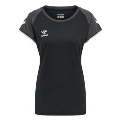 Koszulka damska Hummel hmlhmlCORE volley stretch. Czarne koszulki damskie Hummel, xs, bez wzorów, bez kołnierzyka, bez ramiączek. Za 118.00 zł.