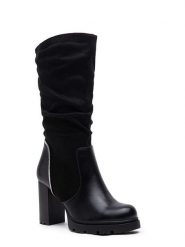 Foreverfolie Kozaki w kolorze czarnym rozmiar: 37. Czarne kozaki damskie Foreverfolie, na zimę, bez obcasa, bez zapięcia. Za 145.26 zł.