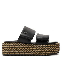 Espadryle Blauer. Czarne espadryle damskie Blauer, bez wzorów, bez obcasa. Za 519.99 zł.