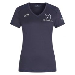 Koszulka damska HV Polo Favouritas Tech. Niebieskie koszulki sportowe damskie HV POLO, bez wzorów, bez ramiączek. Za 251.50 zł.