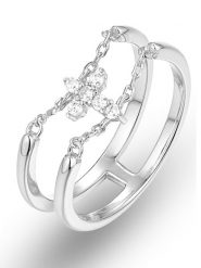 Les Favorites Srebrny pierścionek z cyrkoniami rozmiar: 60. Szare pierścionki damskie Les Favorites, z cyrkonią, srebrne. Za 132.67 zł.